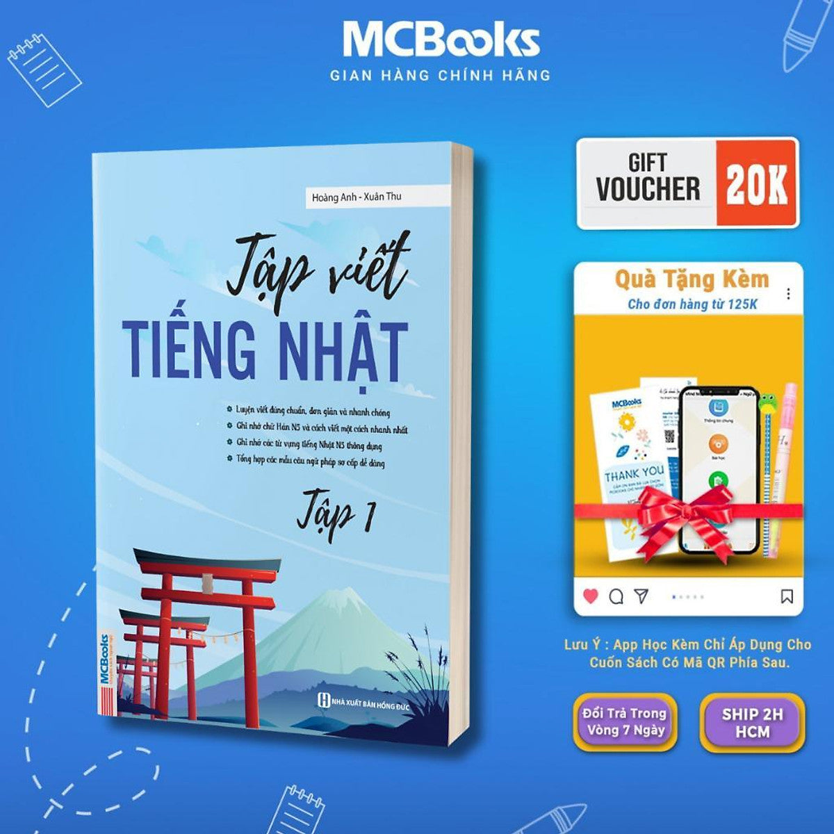 Sách - Tập Viết Tiếng Nhật - Tập 1 - Mcbooks