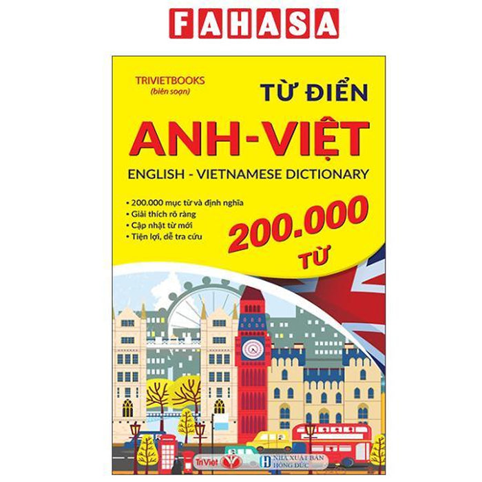 Sách - Từ Điển Anh-Việt - English-Vietnamese Dictionary - 200000 Từ