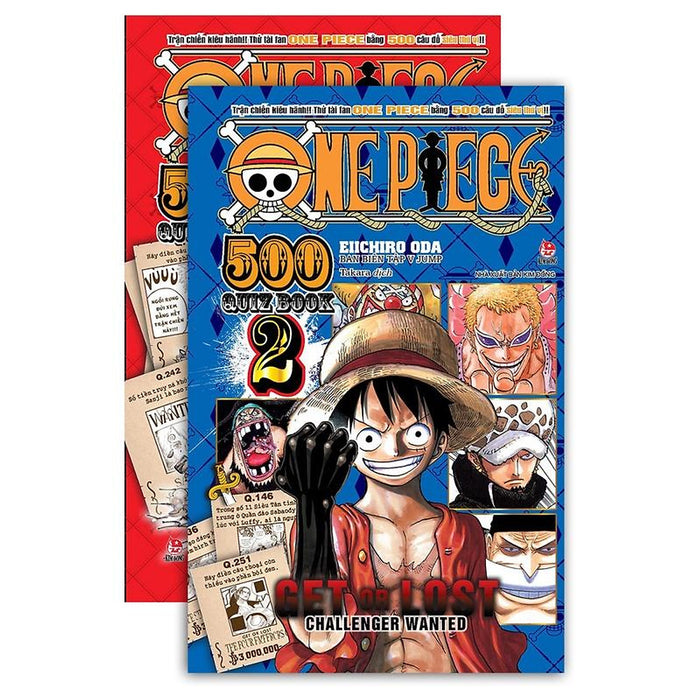 Truyện _ One Piece 500 Quiz Book - Tập 1 Và Tập 2 Tặng Kèm Pvc Luffy