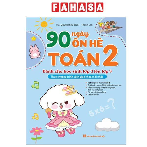 Sách - 90 Ngày Ôn Hè Toán 2 - Dành Cho Học Sinh Lớp 2 Lên Lớp 3
