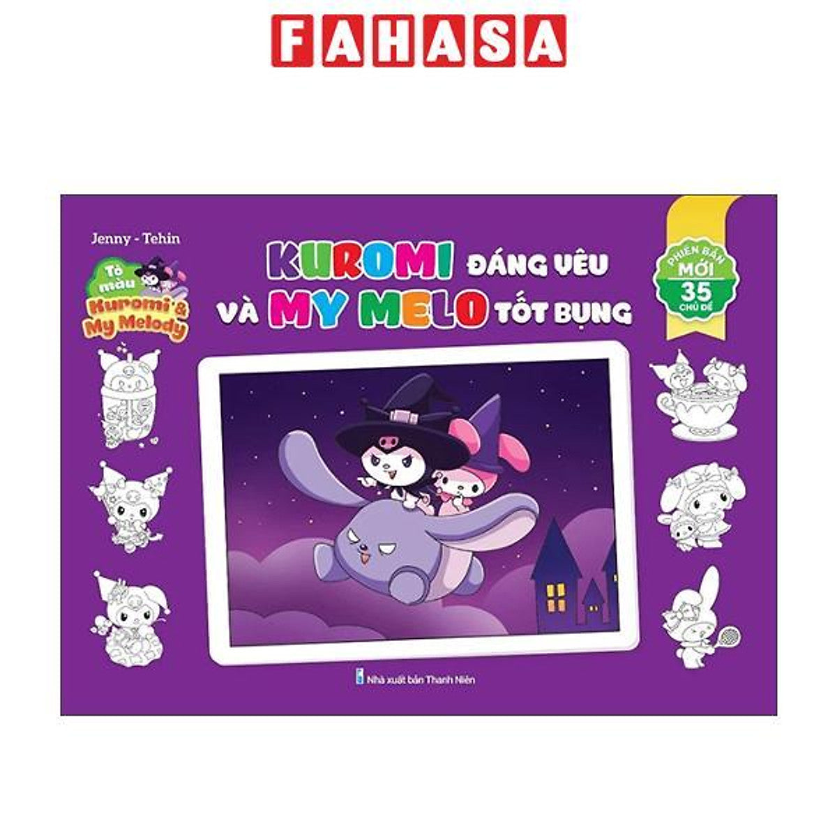 Sách - Tô Màu Kuromi Và My Melo - Kuromi Đáng Yêu Và My Melo Tốt Bụng