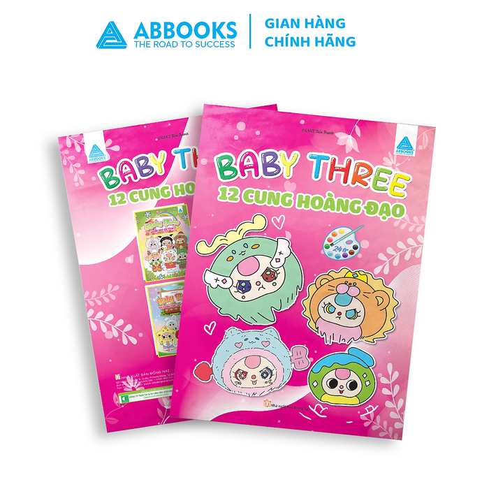 Bộ Sách Tô Màu Baby Three - 12 Cung Hoàng Đạo, Giấc Mơ Cổ Tích, Nữ Thần Đại Dương, Thị Trấn Thỏ Lily