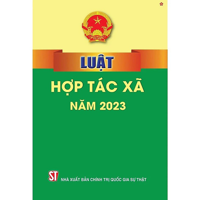 Luật Hợp Tác Xã Năm 2023 - Bản In 2024