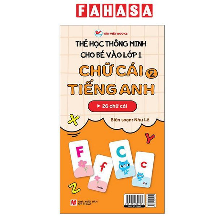 Sách - Thẻ Học Thông Minh Cho Bé Vào Lớp 1 - Chữ Cái Tiếng Anh 2 (Tái Bản 2025)