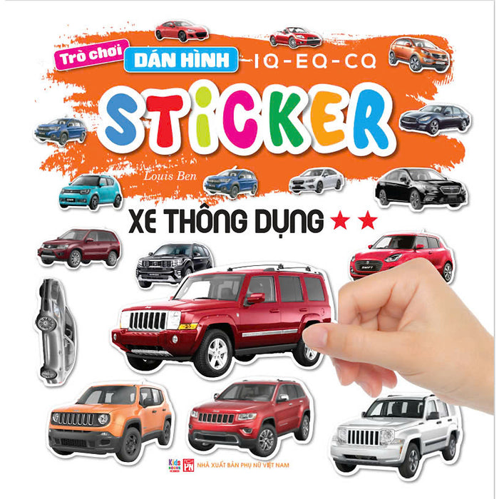 Trò Chơi Dán Hình Iq - Eq - Cq Sticker - Xe Thông Dụng - 2 Sao