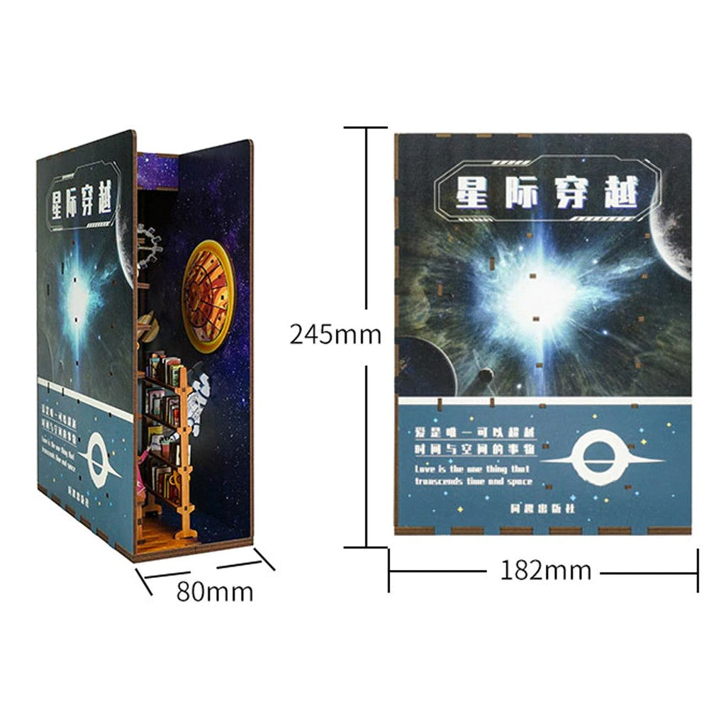 Mô hình BOOK NOOK. Tặng MICA CHE BỤI, KEO DÁN, Có đèn led. Nhà búp bê gỗ DIY Trang Trí Kệ sách. Quà tặng ý Nghĩa