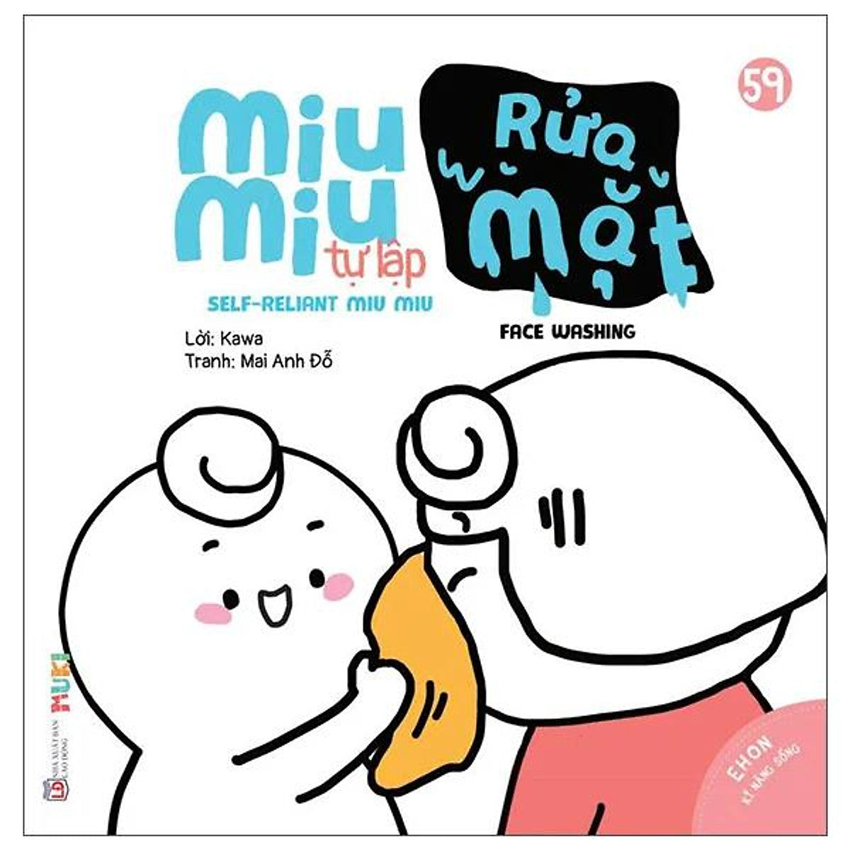 Sách Ehon Kỹ Năng Sống Miu Bé Nhỏ Phần 5 - Miu Miu Rửa Mặt