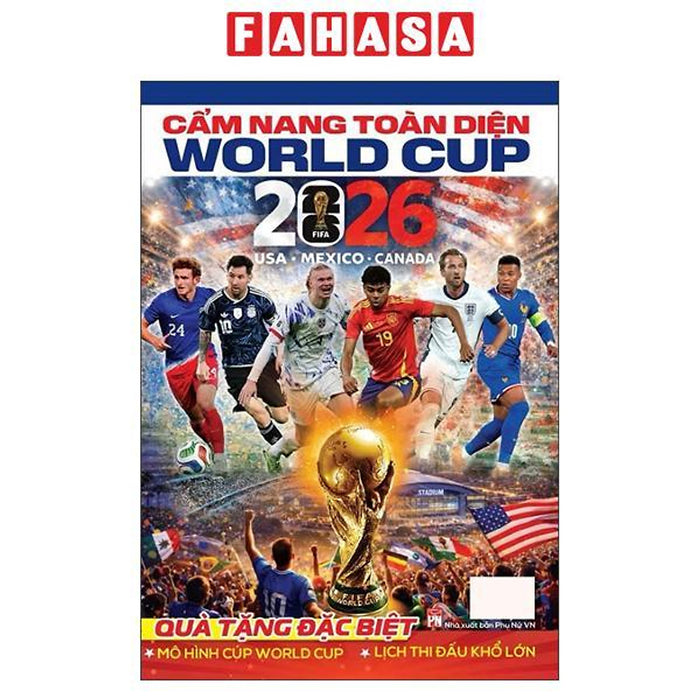 Sách - Cẩm Nang World Cup 2026 - Tặng Kèm Mô Hình Cúp World Cup + Lịch Thi Đấu Khổ Lớn