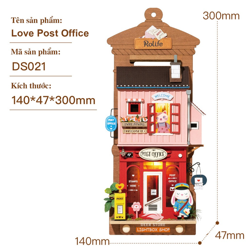 [Bản Tiếng Anh] Bộ trang trí treo tường Robotime DIY bằng gỗ | Mô hình tự lắp. Có đèn led. Quà tặng ý nghĩa | DS019