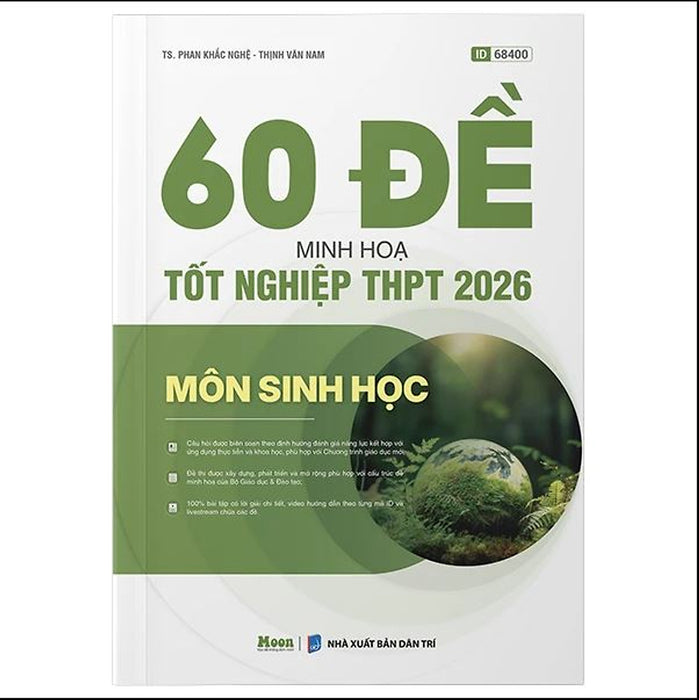Sách 60 Đề Minh Họa Tốt Nghiệp Thpt 2026 - Môn Sinh Học