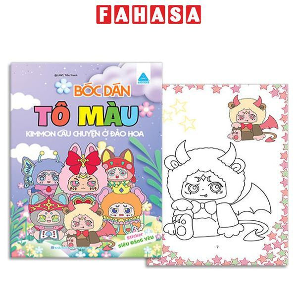 Sách - Bóc Dán Tô Màu - Kimmon Câu Chuyện Ở Đảo Hoa