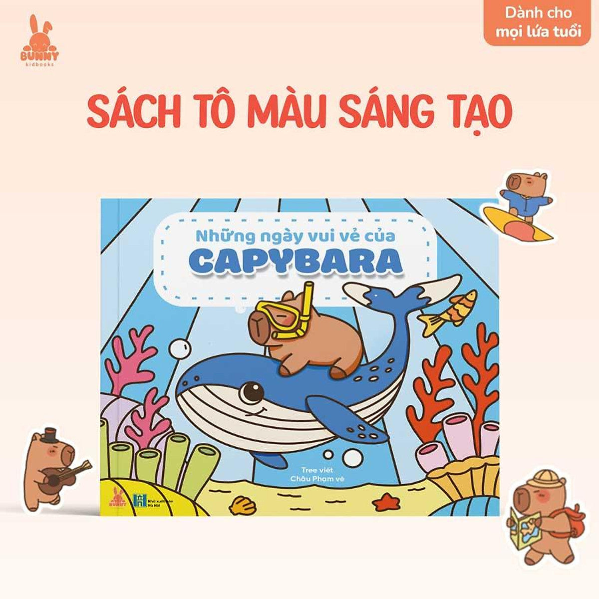 Sách Những Ngày Vui Vẻ Của Capybara (Sách Tô Màu)