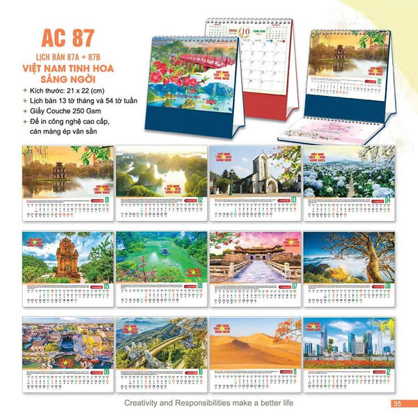 Lịch Ac 2026 - Lịch Để Bàn Đứng, Lịch Bàn Chữ A, Lịch Bàn Chữ B Nhiều Mẫu