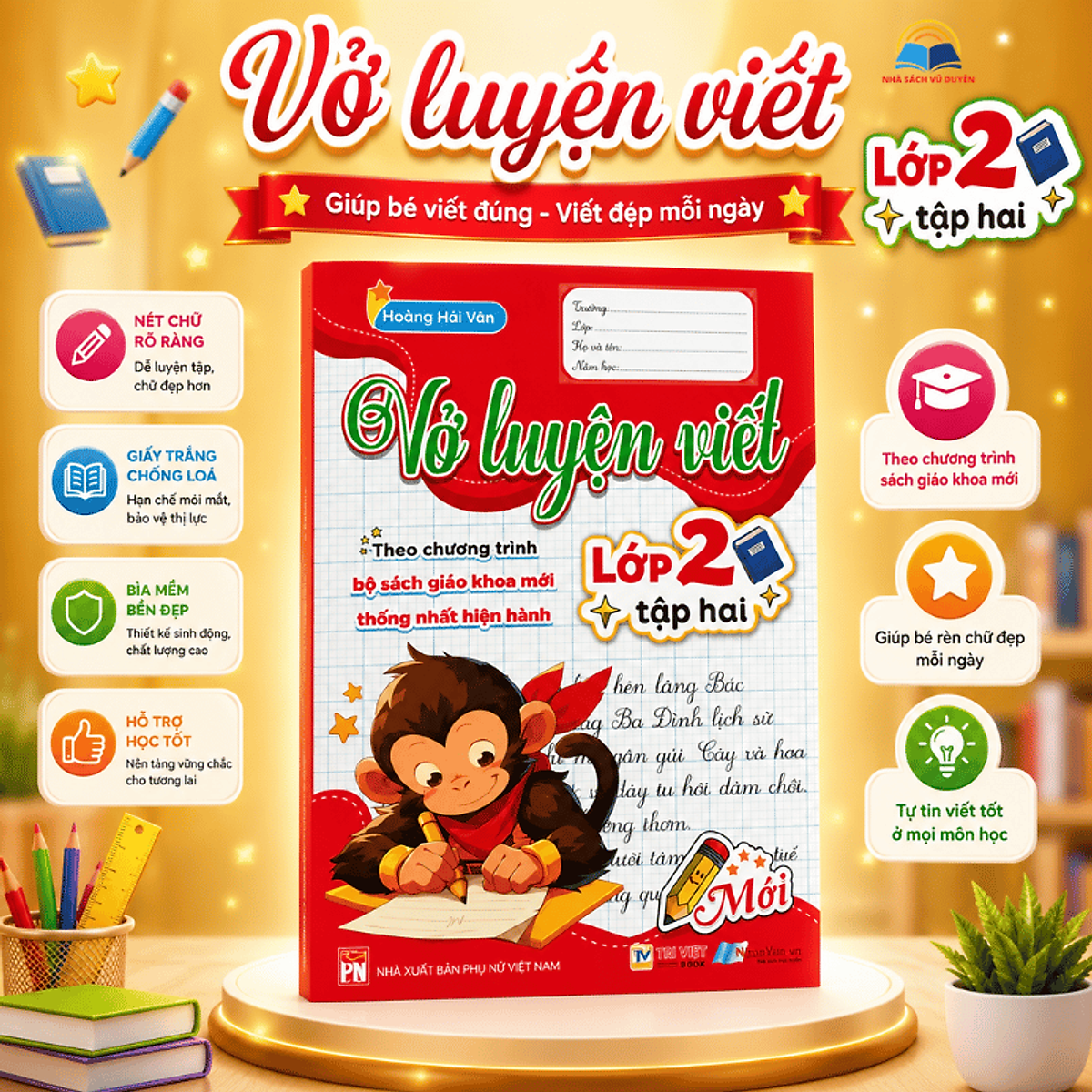 Sách - Vở Luyện Viết Lớp 2 - Theo Chương Trình Mới