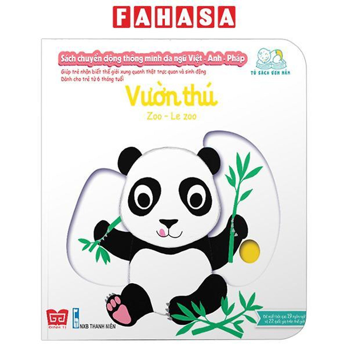 Sách - Sách Tương Tác - Sách Chuyển Động Thông Minh Đa Ngữ Việt-Anh-Pháp - Vườn Thú - Zoo-Le Zoo