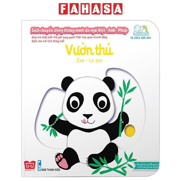 Sách - Sách Tương Tác - Sách Chuyển Động Thông Minh Đa Ngữ Việt-Anh-Pháp - Vườn Thú - Zoo-Le Zoo