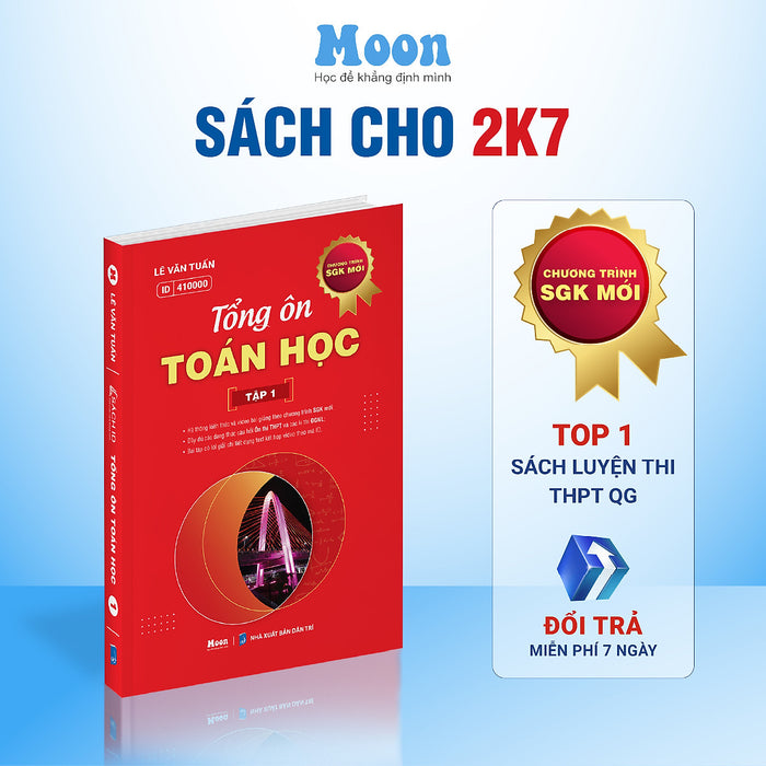 Sách Id Tổng Ôn Toán Học Lớp 12 - Dành Cho 2K7 Luyện Thi Thpt Và Đánh Giá Năng Lực (Đgnl) 2025 Moonbook