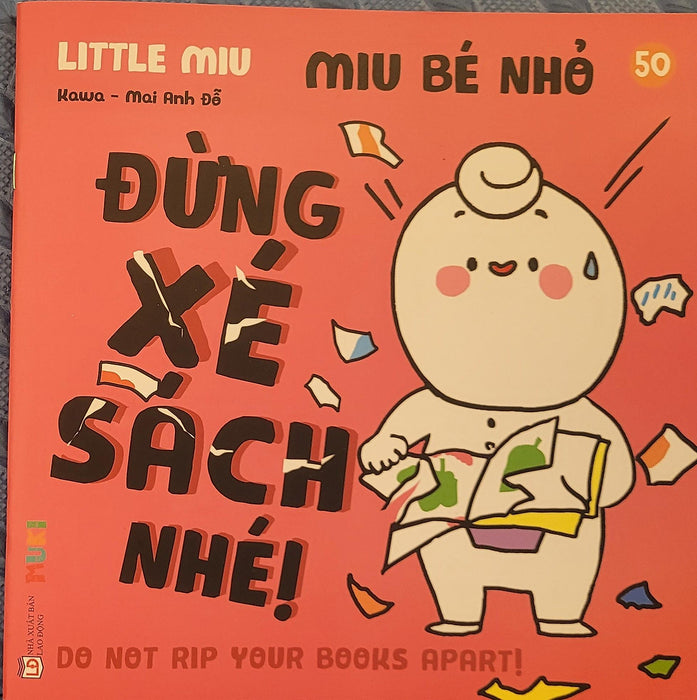 Sách Ehon Miu Bé Nhỏ Phần 4 Song Ngữ - Miu Bé Nhỏ Đừng Xé Sách Nhé