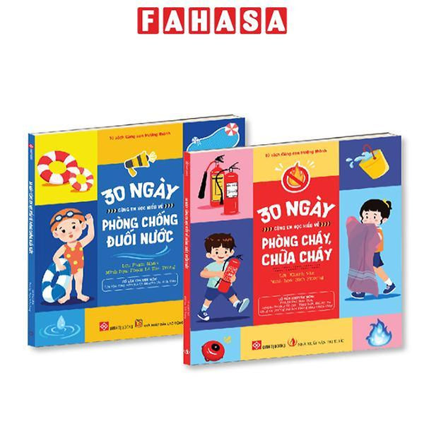 Sách - Bộ Sách 30 Ngày Cùng Em Học Hiểu Về - Phòng Cháy, Chữa Cháy + Phòng Chống Đuối Nước (Bộ 2 Cuốn)