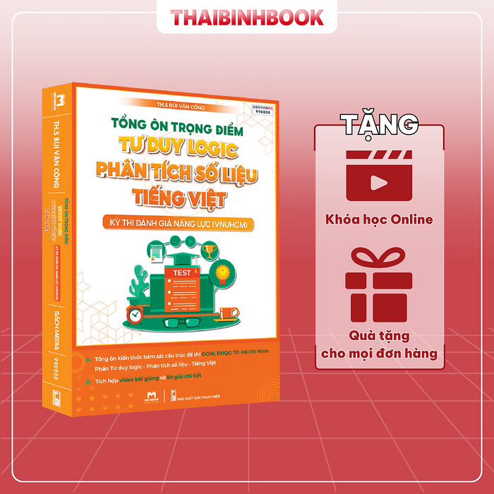 Sách Tổng Ôn Trọng Điểm Tiếng Việt - Tư Duy Logic - Phân Tích Số Liệu, Đánh Giá Năng Lực Đhqg Tp.Hcm