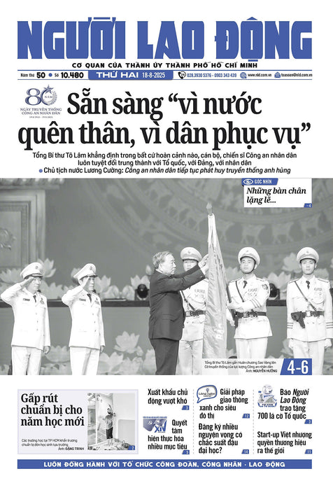Nhật Báo Người Lao Động Từ Ngày 18-08-2025 Đến 24-08-2025