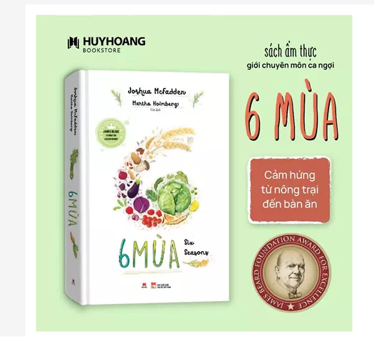 Sách - 6 Mùa (Six Seasons James Beard Foundation Award Winner), Sách Chia Sẻ Về Nấu Ăn