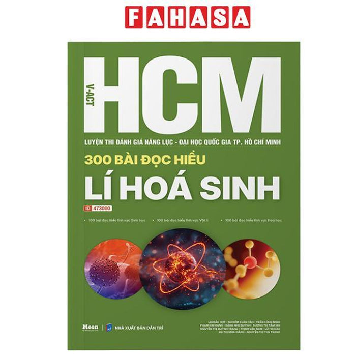 Sách - V-Act Hcm - Luyện Thi Đánh Giá Năng Lực Đại Học Quốc Gia Tp. Hồ Chí Minh - 300 Bài Đọc Hiểu Lí Hóa Sinh