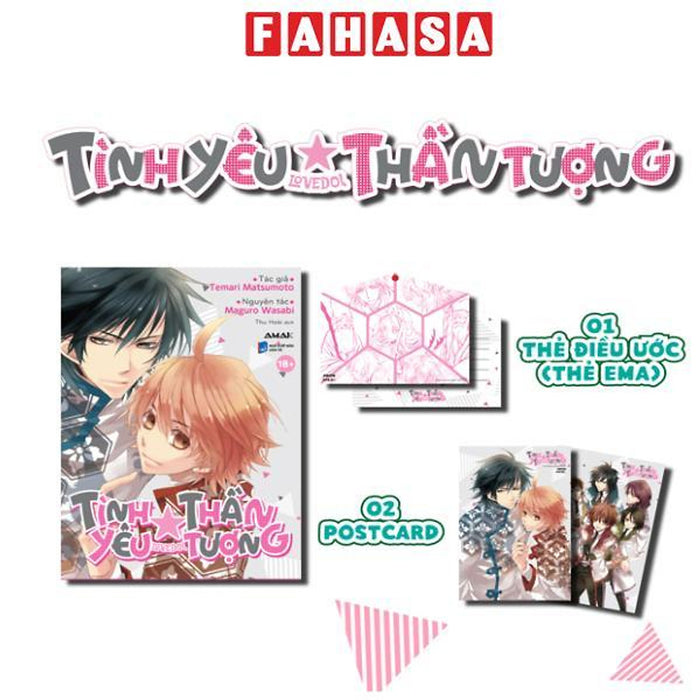 Sách - Tình Yêu Thần Tượng - Lovedol - Tặng Kèm 2 Postcard Hai Mặt + 1 Thẻ Điều Ước Ema