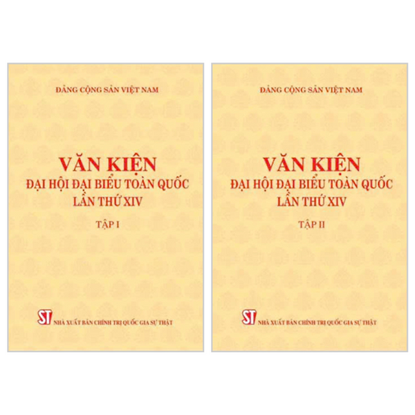 Sách - Bộ Sách Văn Kiện Đại Hội Đại Biểu Toàn Quốc Lần Thứ Xiv - Tập 1 + Tập 2 (Bộ 2 Tập)