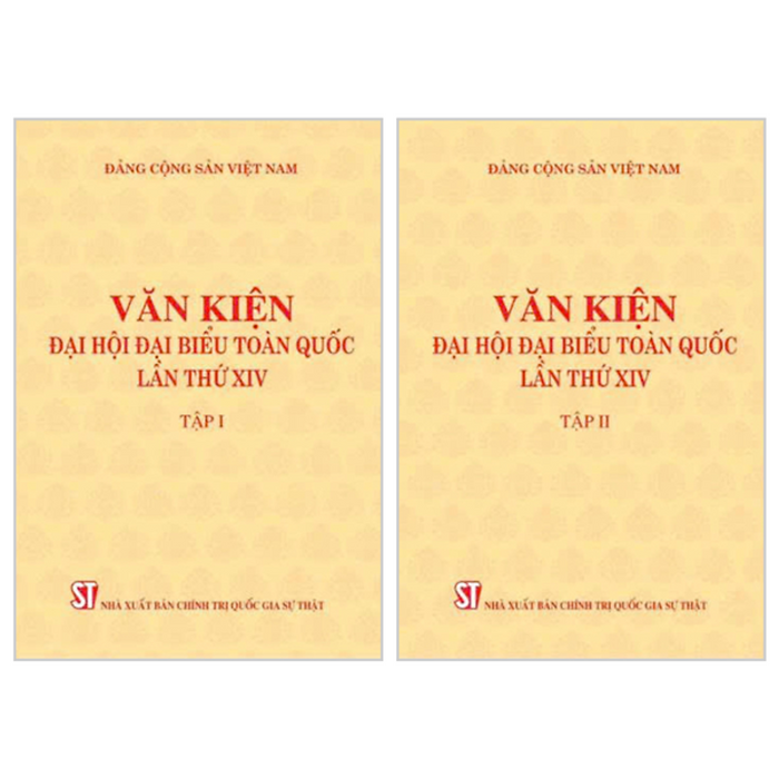 Sách - Bộ Sách Văn Kiện Đại Hội Đại Biểu Toàn Quốc Lần Thứ Xiv - Tập 1 + Tập 2 (Bộ 2 Tập)
