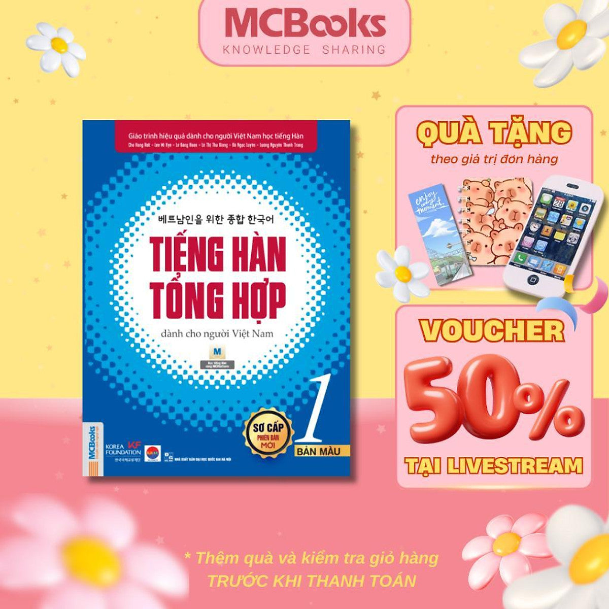 Sách - Tiếng Hàn Tổng Hợp Dành Cho Người Việt Nam - Sơ Cấp 1 - Sách Bài Học - Bản Màu - Mcbooks