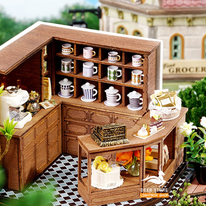 Mô hình nhà gỗ búp bê thu nhỏ |Tặng DỤNG CỤ, KEO, MICA BẢO VỆ VÀ CÓT NHẠC. Mô hình nhà phong cách Vintage | LV001