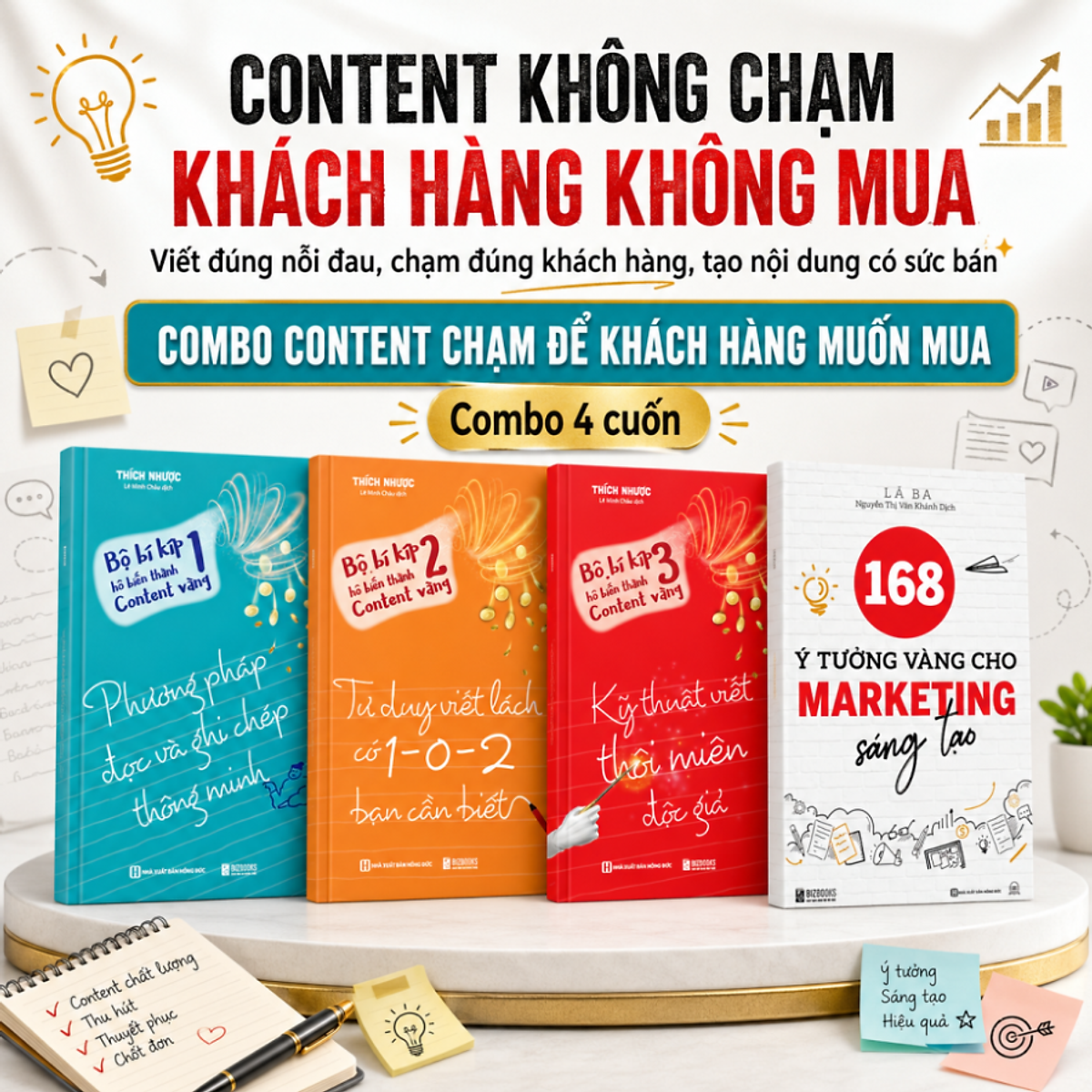 Sách - Content Không Chạm, Khách Hàng Không Mua | Viết Content Thu Hút – Tăng Chuyển Đổi – Bứt Phá Doanh Số