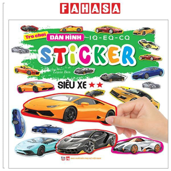 Sách - Trò Chơi Dán Hình Iq-Eq-Cq - Sticker - Siêu Xe - Tập 2
