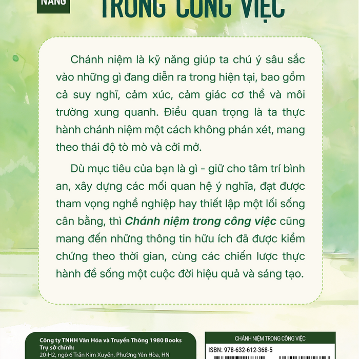 Chánh Niệm Trong Công Việc