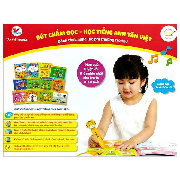 Sách - Bút Chấm Đọc-Học Tiếng Anh - Đánh Thức Năng Lực Phi Thường Từ Trẻ Thơ - Bút Hình Hổ (Dành Cho Trẻ Từ 0 Đến 10 Tuổi) - Tặng Kèm Sách Playtime In English - Level 3 - Happy Snowman - Người Tuyết Hạnh Phúc