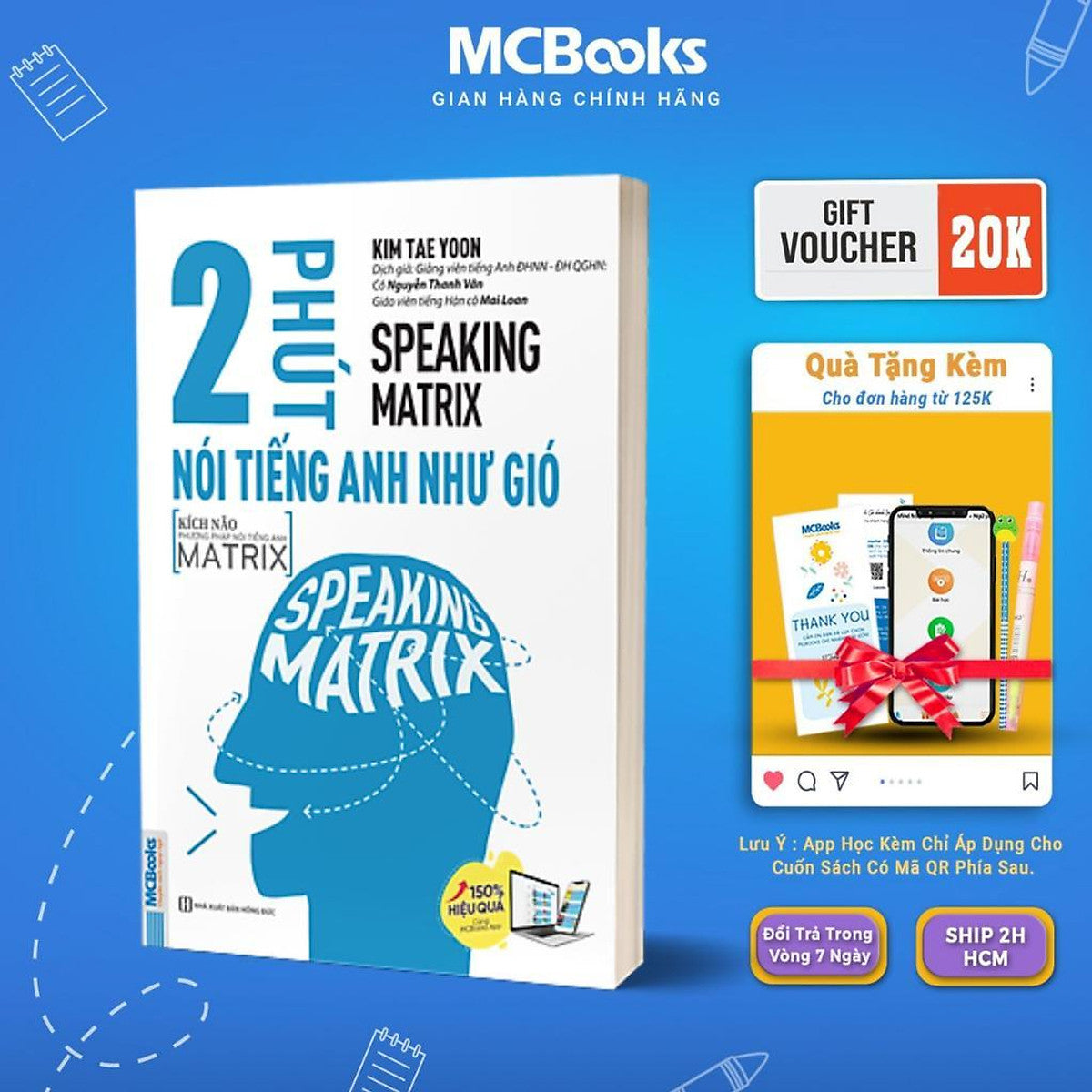 Sách - Speaking Matrix - 2 Phút Nói Tiếng Anh Như Gió - Mcbooks
