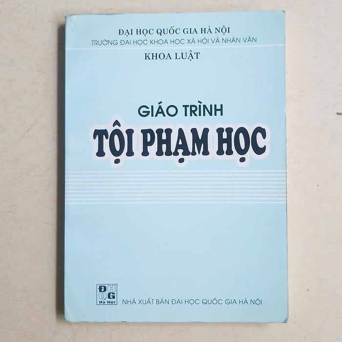 Giáo Trình Tội Phạm Học