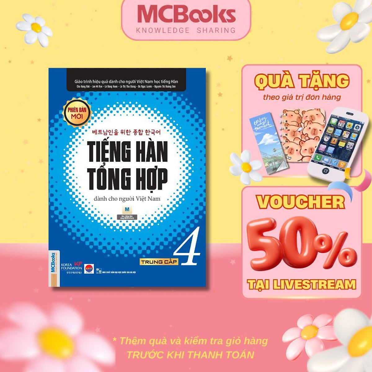 Sách - Tiếng Hàn Tổng Hợp Dành Cho Người Việt Nam - Trung Cấp 4 - Sách Bài Học - Bản Đen Trắng - Mcbooks