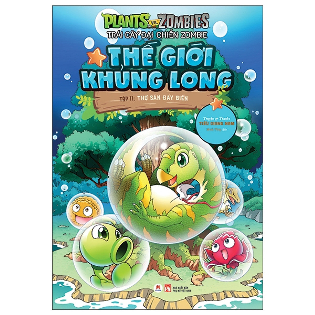 Cuốn Truyện Hay Dành Cho Trẻ: Trái Cây Đại Chiến Zombie - Thế Giới Khủng Long - Tập 11: Thợ Săn Đáy Biển