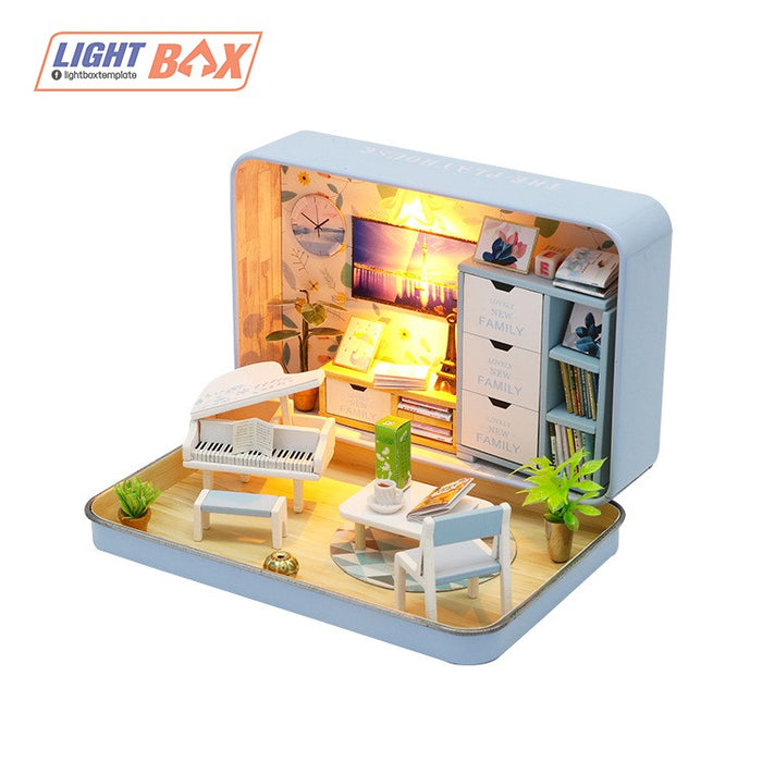 Nhà búp bê - BOX THEATER [Mô hình có nội thất + Đèn LED] - Quà tặng sinh nhật tự làm S931, S932, S933