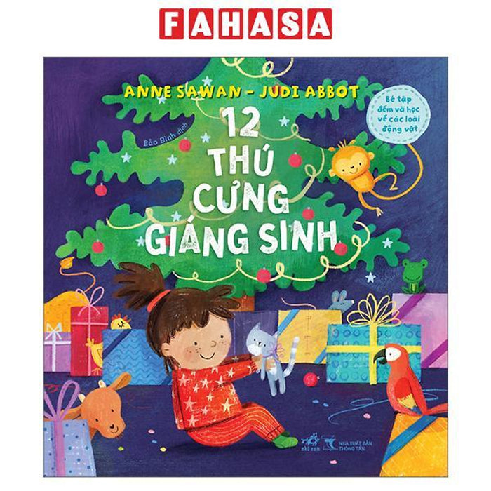 Sách - Bé Tập Đếm Và Học Về Các Loài Động Vật - 12 Thú Cưng Giáng Sinh