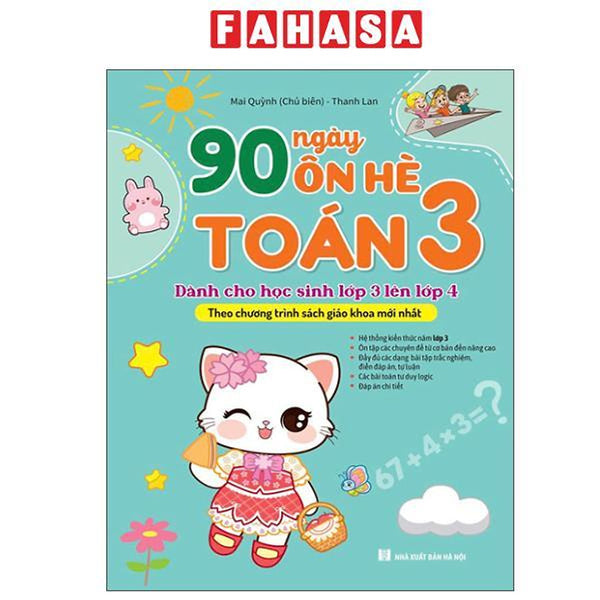 Sách - 90 Ngày Ôn Hè Toán 3 - Dành Cho Học Sinh Lớp 3 Lên Lớp 4