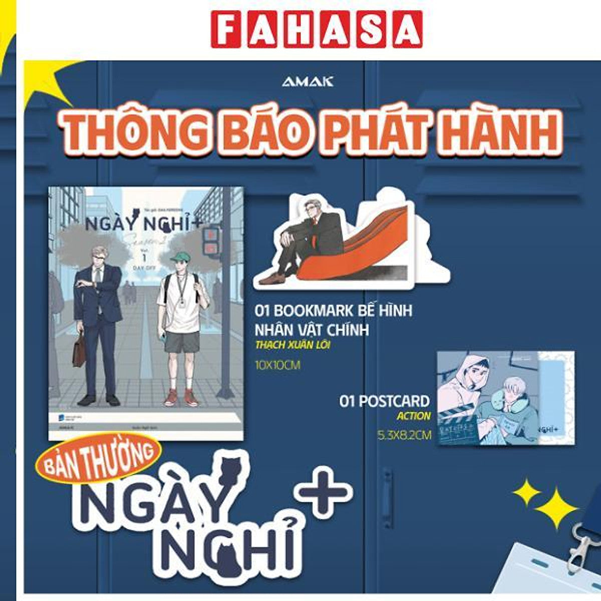 Sách - Ngày Nghỉ - Season 2 - Tập 1 - Tặng Kèm Bookmark Bế Hình Thạch Xuân Lôi + Postcard “Action!”