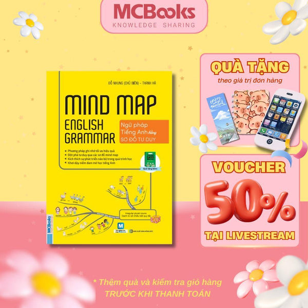 Sách - Mindmap English Grammar - Ngữ Pháp Tiếng Anh Bằng Sơ Đồ Tư Duy - Mcbooks