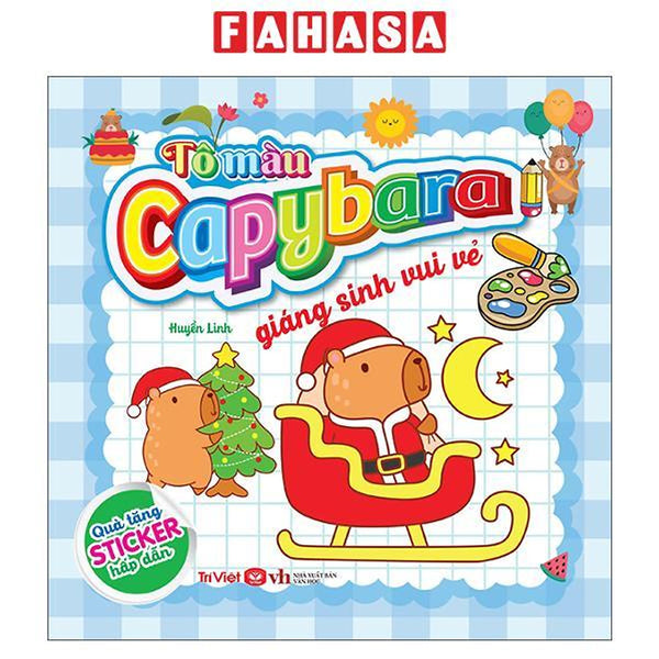 Sách - Tô Màu Capybara - Giáng Sinh Vui Vẻ
