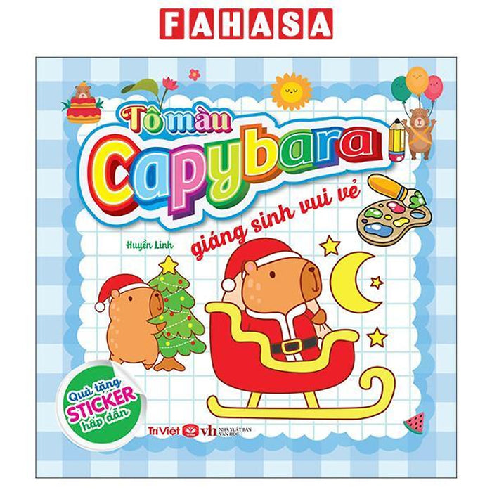 Sách - Tô Màu Capybara - Giáng Sinh Vui Vẻ
