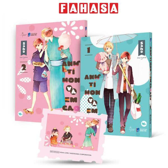 Sách - Bộ Manga - Anh Tí Hon Và Em Cao Kều - Tập 1 + Tập 2 (Bộ 2 Tập) - Tặng Kèm Sticker Tem