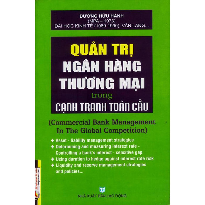 Sách - Quản Trị Ngân Hàng Thương Mại Trong Cạnh Tranh Toàn Cầu - Ns Kinh Tế