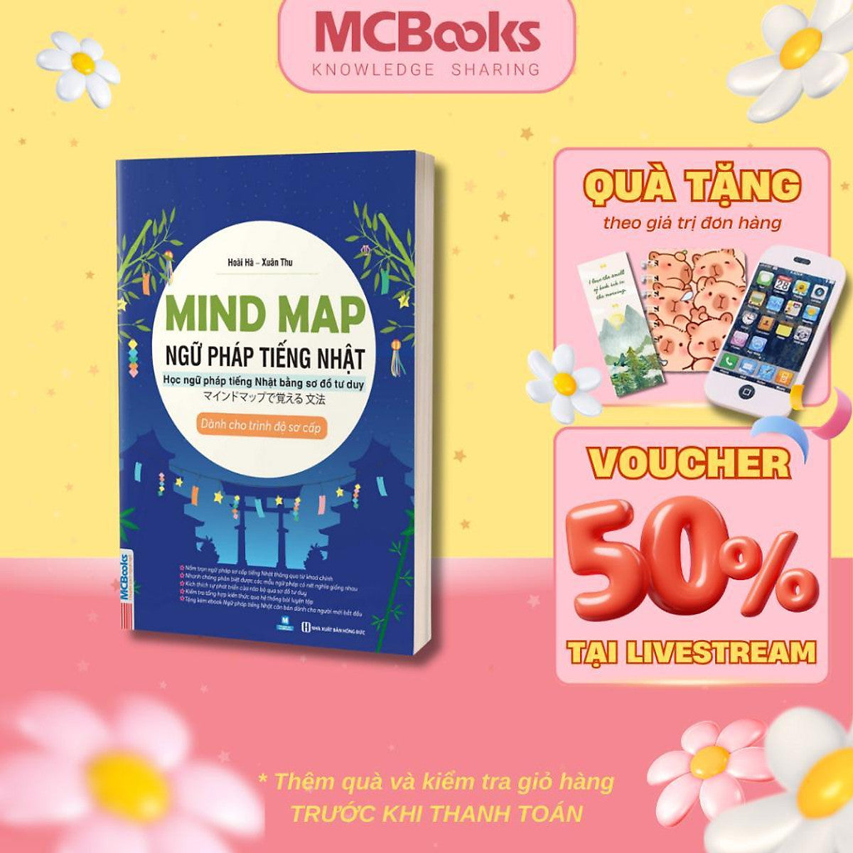 Sách - Mindmap Ngữ Pháp Tiếng Nhật - Học Ngữ Pháp Tiếng Nhật Bằng Sơ Đồ Tư Duy - Dành Cho Trình Độ Sơ Cấp - Mcbooks
